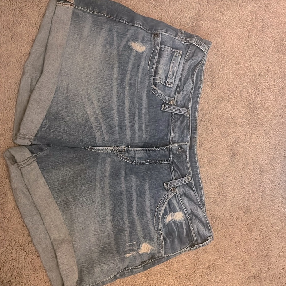 Silver-jean shorts